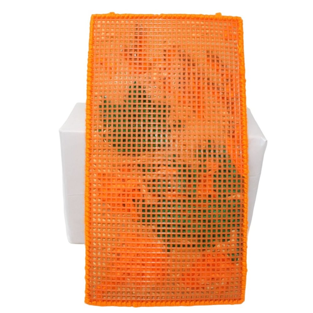 Handmade Plastic Canvas Yarn Needlepoint Fall Leaves Wall Hanging With Hanger - Picture 2 of 3